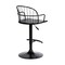 Armen Living Edward Adjustable Black Wood and Metal Barstool LCEWBABLBL - alternate 4